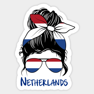 Netherlands girl, Netherlands Flag, Netherlands gift heritage,   Dutch girlfriend, Sticker